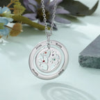 Tree of Life Name Necklace with Birthstone Name Engraved Pendant Family nowadaysfashion