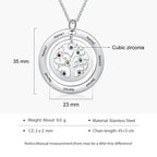 Tree of Life Name Necklace with Birthstone Name Engraved Pendant Family nowadaysfashion