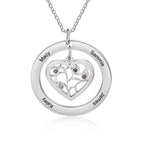 Tree of Life Name Necklace with Birthstone Name Engraved Pendant Family nowadaysfashion