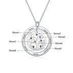 Tree of Life Name Necklace with Birthstone Name Engraved Pendant Family nowadaysfashion