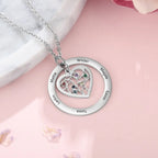Tree of Life Name Necklace with Birthstone Name Engraved Pendant Family nowadaysfashion