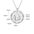 Tree of Life Name Necklace with Birthstone Name Engraved Pendant Family nowadaysfashion