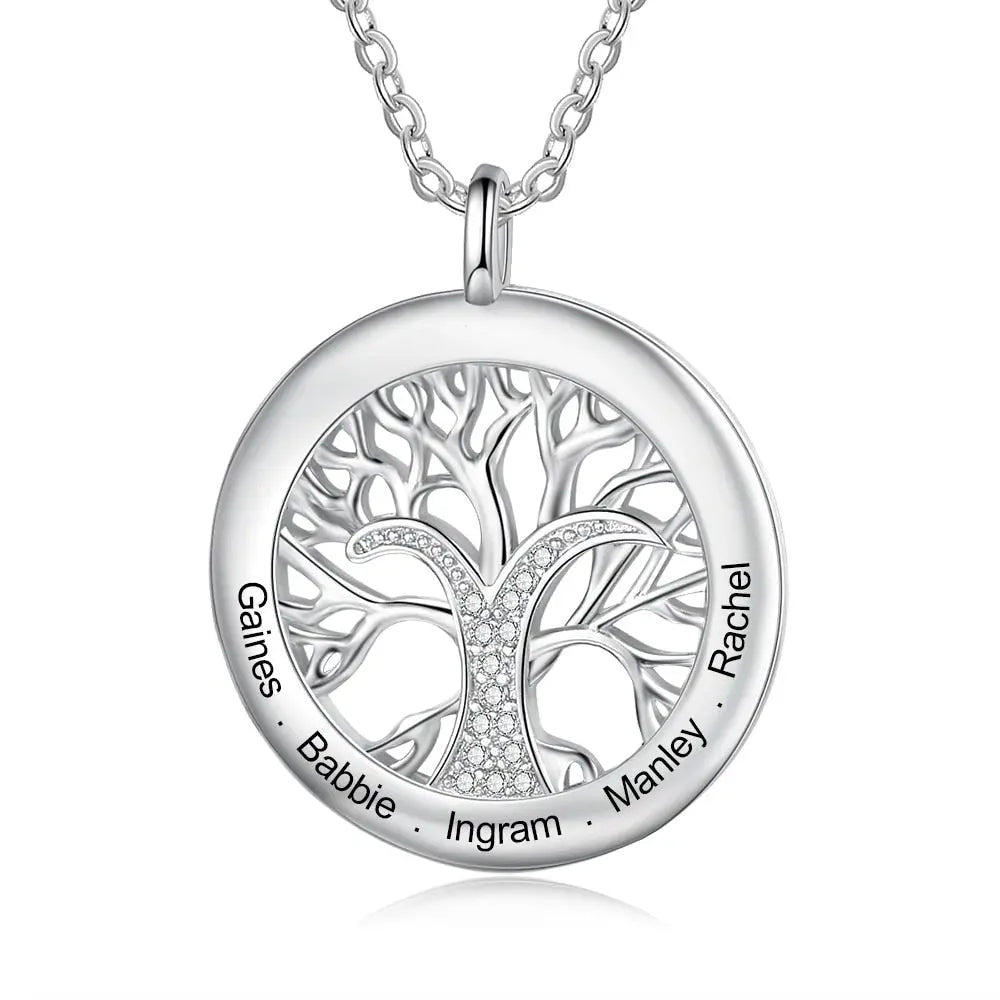 Tree Of Life Personalized Necklaces Family Jewelry Sliver Color Necklace&Pendant - Blade & Thread