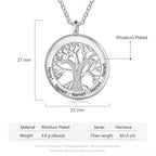 Tree Of Life Personalized Necklaces Family Jewelry Sliver Color Necklace&Pendant nowadaysfashion