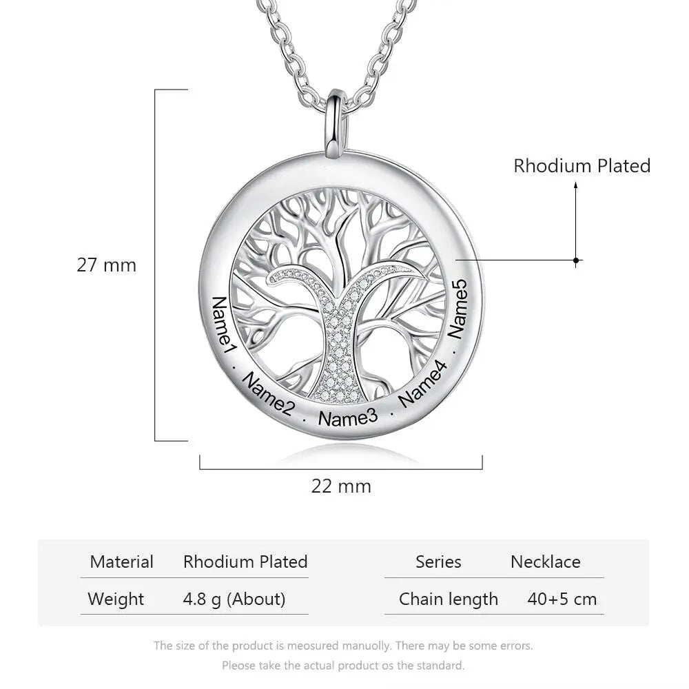 Tree Of Life Personalized Necklaces Family Jewelry Sliver Color Necklace&Pendant nowadaysfashion