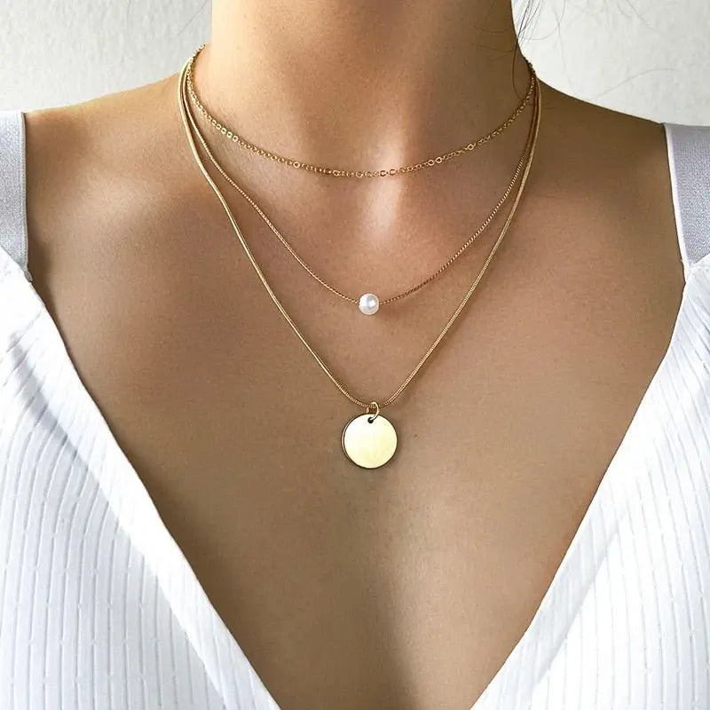 Trend Jewelry Wedding Big Pearl Necklace For Women Fashion White Imitation Pearl Choker - Blade & Thread