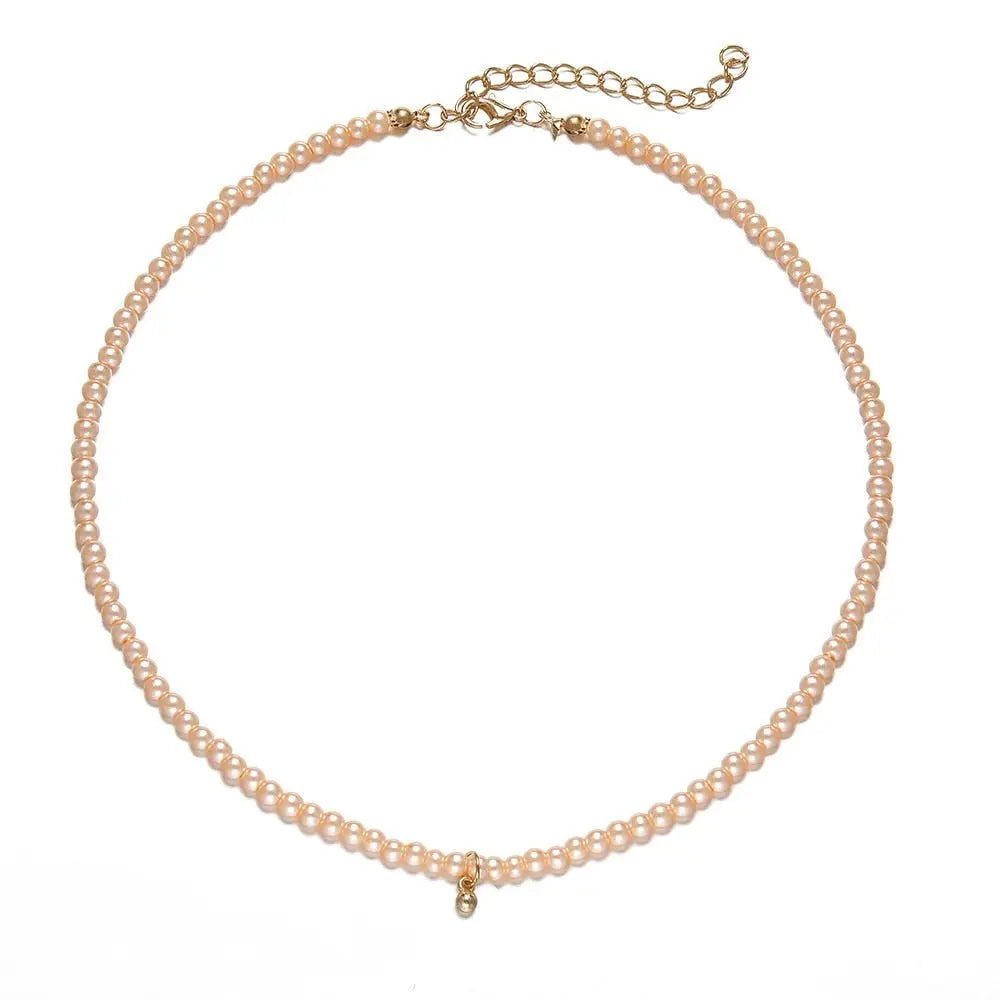 Trend Jewelry Wedding Big Pearl Necklace For Women Fashion White Imitation Pearl Choker - Blade & Thread