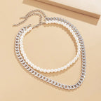 Trend Jewelry Wedding Big Pearl Necklace For Women Fashion White Imitation Pearl Choker nowadaysfashion