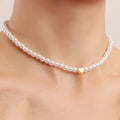 Trend Jewelry Wedding Big Pearl Necklace For Women Fashion White Imitation Pearl Choker nowadaysfashion