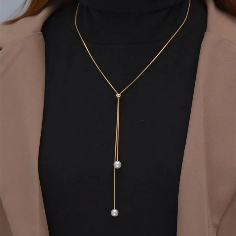 Trend Jewelry Wedding Big Pearl Necklace For Women Fashion White Imitation Pearl Choker nowadaysfashion