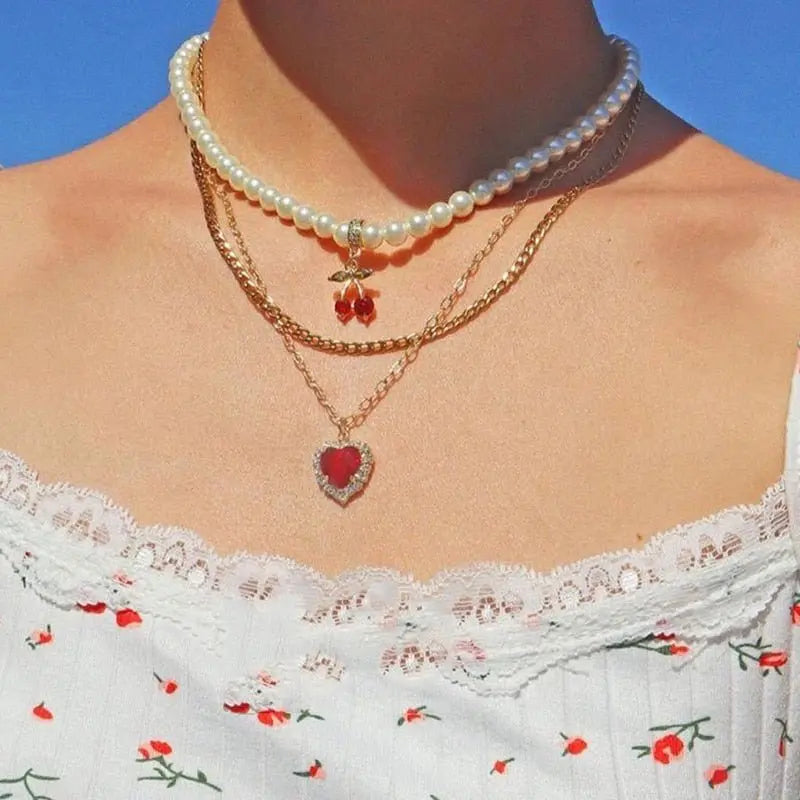 Trend Jewelry Wedding Big Pearl Necklace For Women Fashion White Imitation Pearl Choker - Blade & Thread
