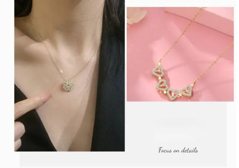 Trendy Flower Magnetic Attract Together Pendant Necklace - Blade & Thread