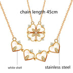 Trendy Flower Magnetic Attract Together Pendant Necklace nowadaysfashion