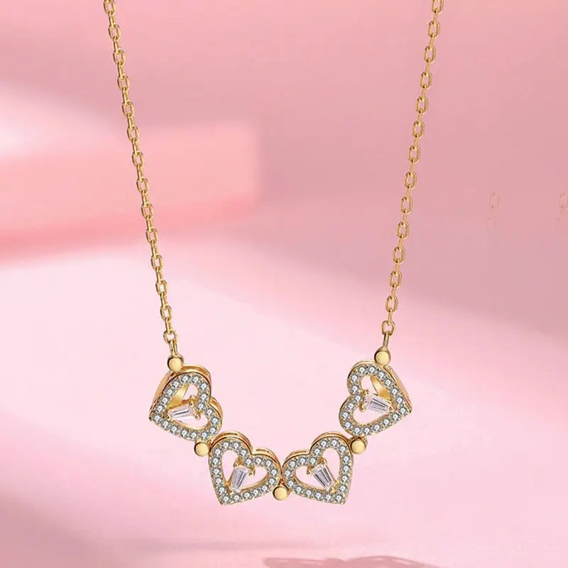 Trendy Flower Magnetic Attract Together Pendant Necklace - Blade & Thread