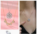 Trendy Flower Magnetic Attract Together Pendant Necklace nowadaysfashion