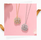 Trendy Flower Magnetic Attract Together Pendant Necklace nowadaysfashion