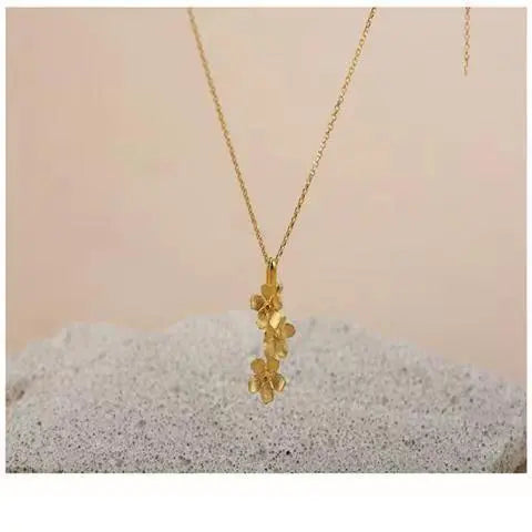 triangle forget me not necklace - Blade & Thread