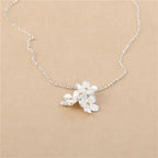 triangle forget me not necklace nowadaysfashion