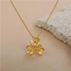 triangle forget me not necklace nowadaysfashion