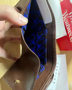 Trifold card holder cowhide card holder wallet solid color long nowadaysfashion