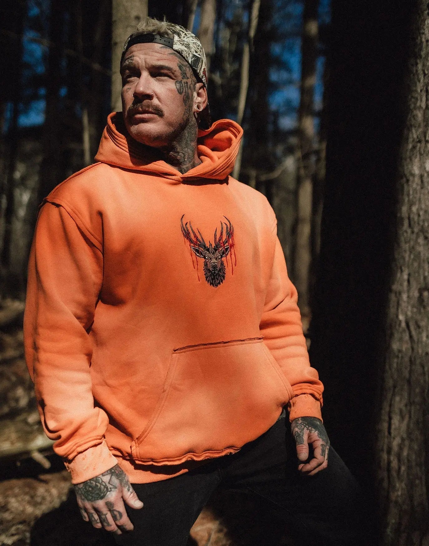 Trophy Pullover Hoodie Orange Any Means Necessary Clothing