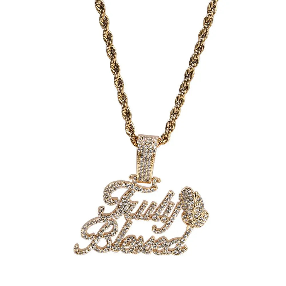 Truly Blessed Praying Hands Pendant Letter Necklace nowadaysfashion