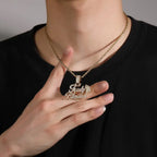 Truly Blessed Praying Hands Pendant Letter Necklace nowadaysfashion