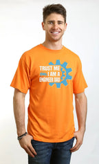 Trust Me I'm a Engineer Dad Men's Bamboo Viscose/Organic Cotton Short Sleeve Graphic T-Shirt Spun Bamboo