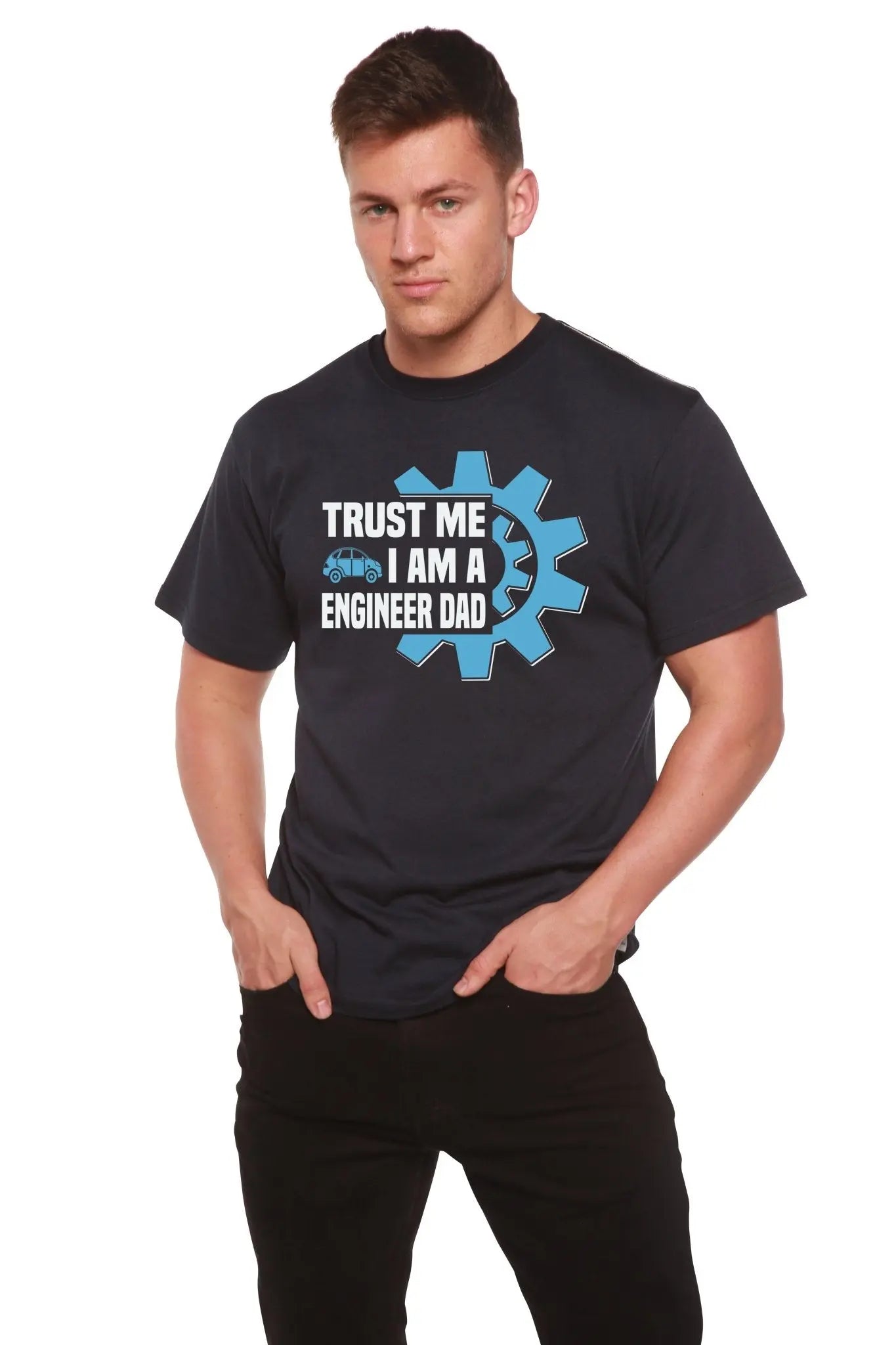Trust Me I'm a Engineer Dad Men's Bamboo Viscose/Organic Cotton Short Sleeve Graphic T-Shirt - Blade & Thread