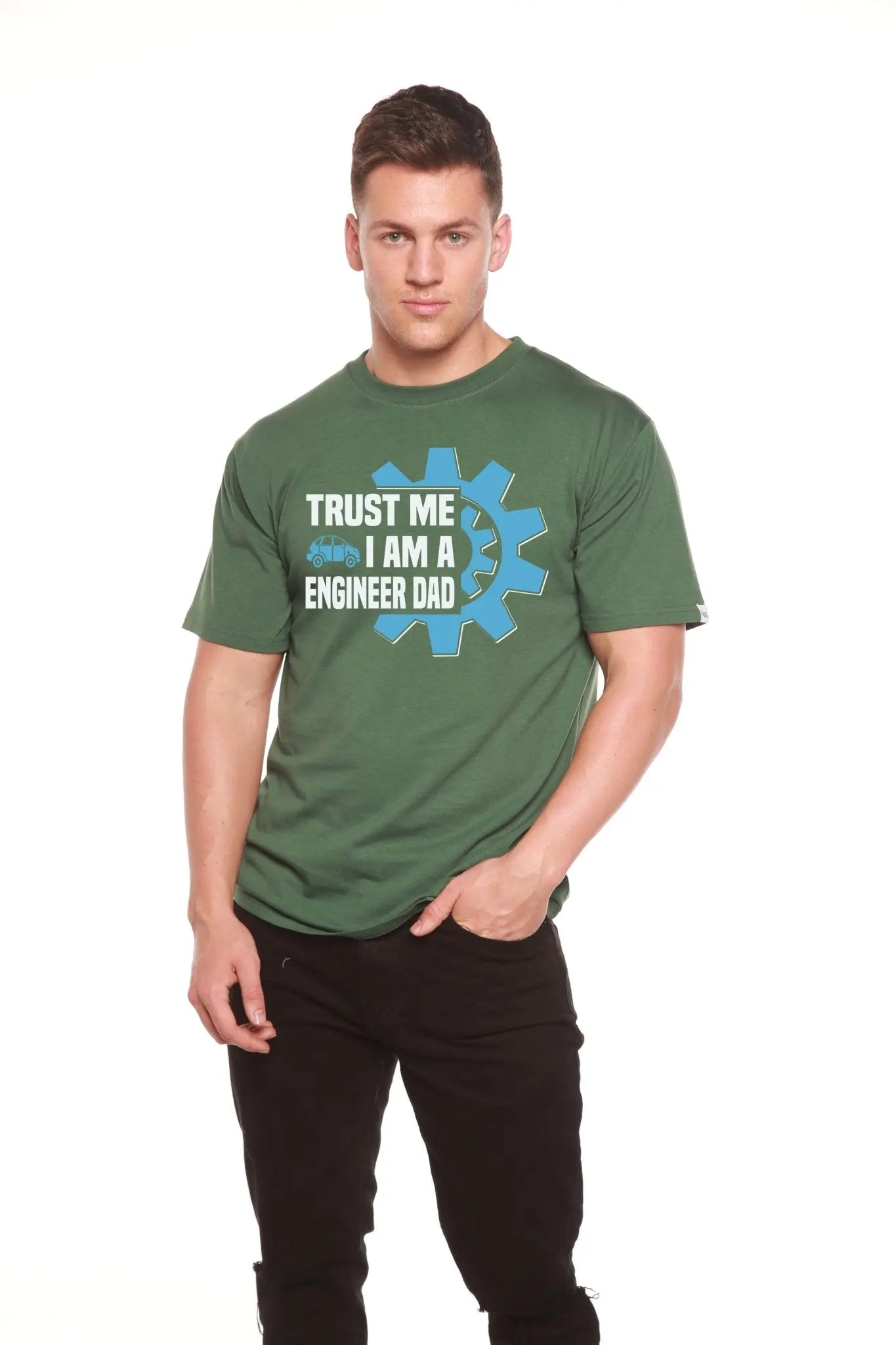 Trust Me I'm a Engineer Dad Men's Bamboo Viscose/Organic Cotton Short Sleeve Graphic T-Shirt - Blade & Thread