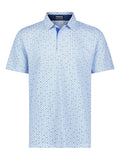 Tuna Performance Polo Light Blue Navy White Water Life