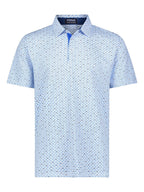 Tuna Performance Polo Light Blue Navy White Water Life
