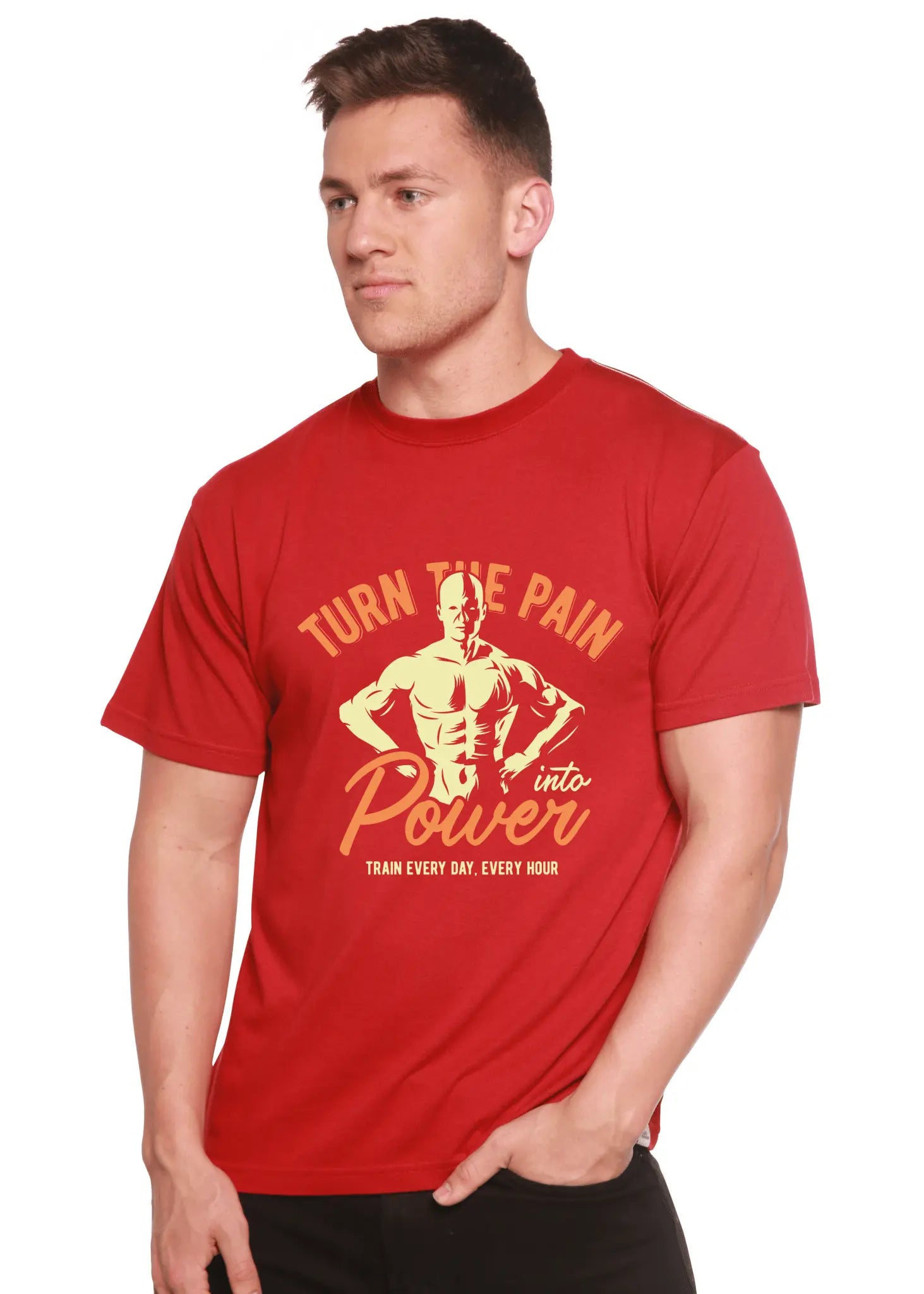 Turn The Pain Men's Bamboo Viscose/Organic Cotton Short Sleeve Graphic T-Shirt - Blade & Thread