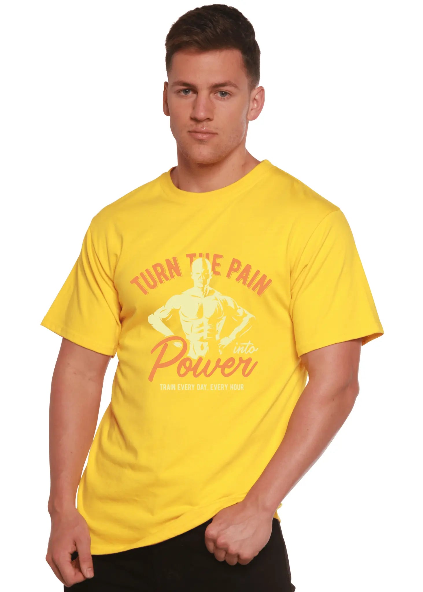 Turn The Pain Men's Bamboo Viscose/Organic Cotton Short Sleeve Graphic T-Shirt - Blade & Thread