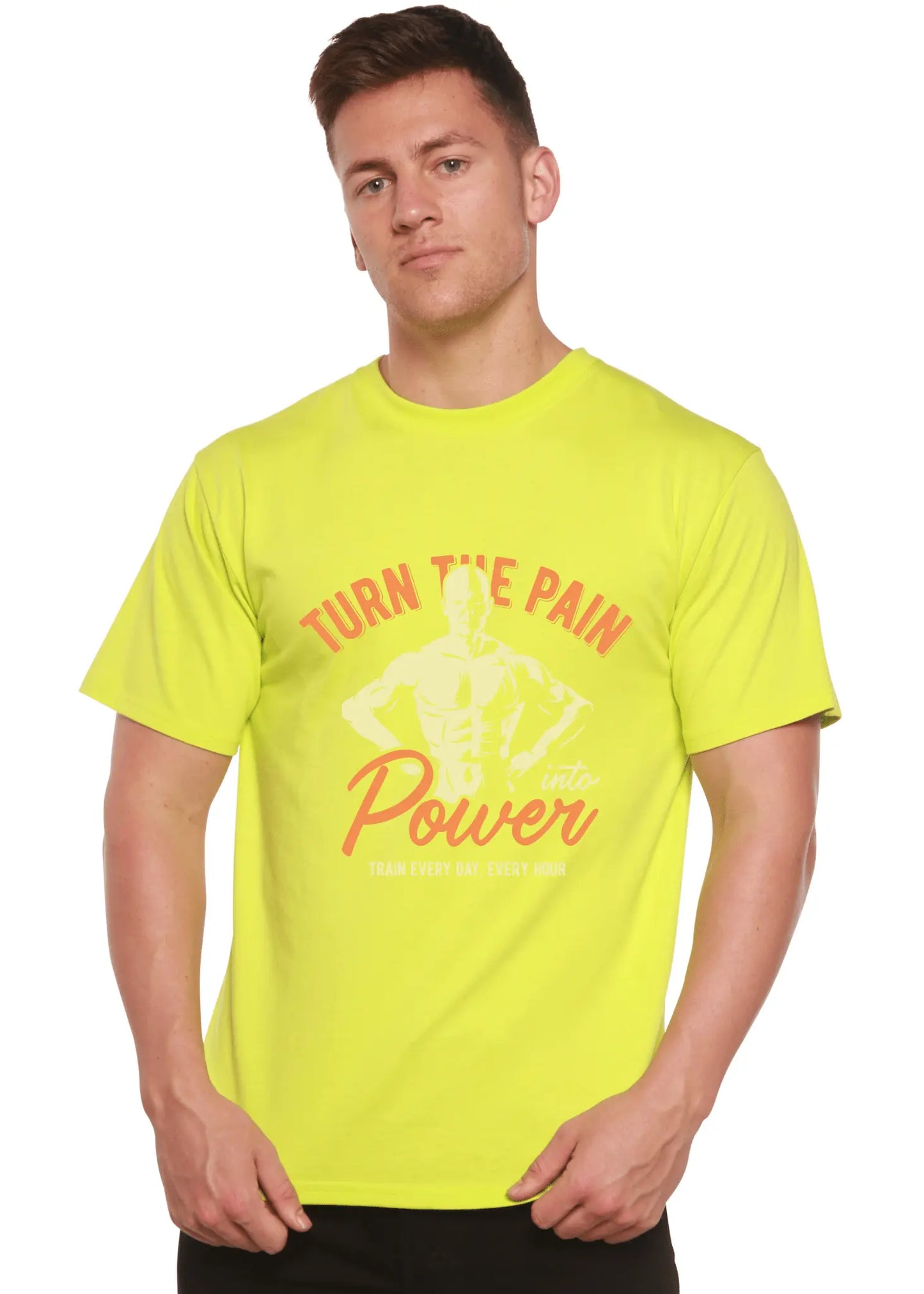 Turn The Pain Men's Bamboo Viscose/Organic Cotton Short Sleeve Graphic T-Shirt - Blade & Thread
