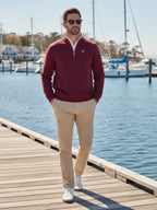 Turnberry Quarter Zip Smooth Knit White Water Life