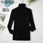 Turtleneck Women Sweaters Autumn Winter Tops Slim Women Pullover Knitted Sweater nowadaysfashion