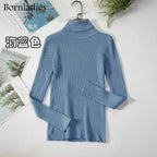Turtleneck Women Sweaters Autumn Winter Tops Slim Women Pullover Knitted Sweater nowadaysfashion