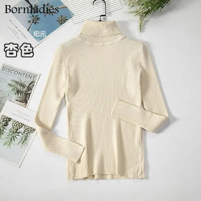 Turtleneck Women Sweaters Autumn Winter Tops Slim Women Pullover Knitted Sweater nowadaysfashion