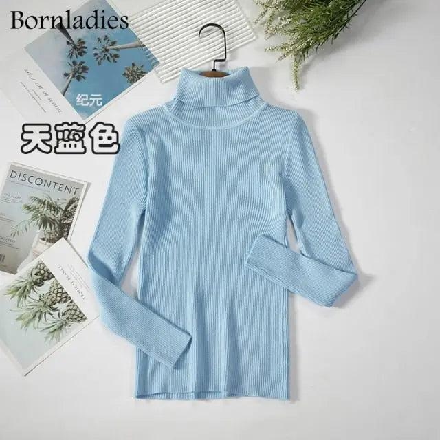Turtleneck Women Sweaters Autumn Winter Tops Slim Women Pullover Knitted Sweater nowadaysfashion