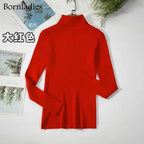 Turtleneck Women Sweaters Autumn Winter Tops Slim Women Pullover Knitted Sweater nowadaysfashion