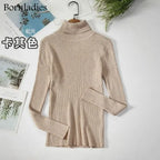 Turtleneck Women Sweaters Autumn Winter Tops Slim Women Pullover Knitted Sweater nowadaysfashion