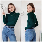 Turtleneck Women Sweaters Autumn Winter Tops Slim Women Pullover Knitted Sweater nowadaysfashion
