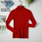Turtleneck Women Sweaters Autumn Winter Tops Slim Women Pullover Knitted Sweater nowadaysfashion