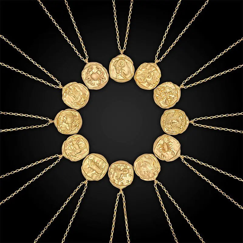 twelve zodiac signs necklace nowadaysfashion