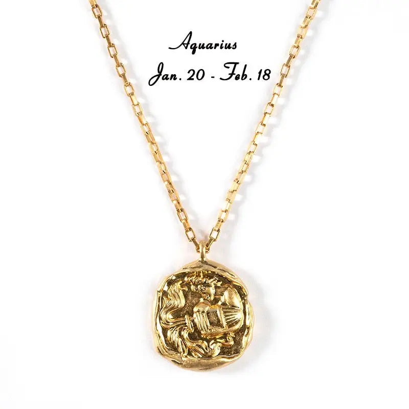 twelve zodiac signs necklace nowadaysfashion
