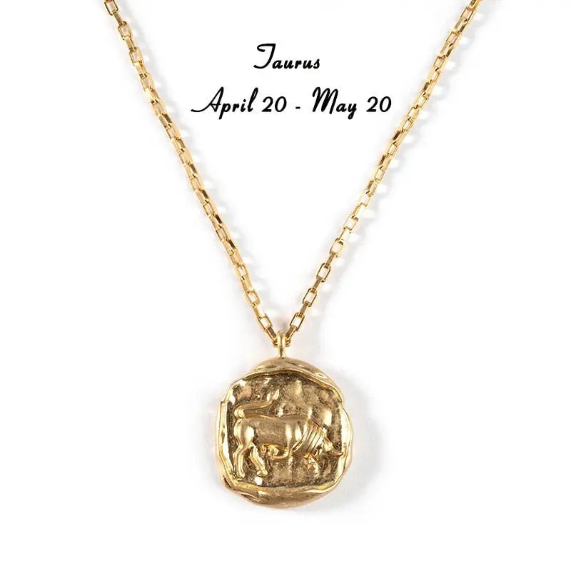 twelve zodiac signs necklace nowadaysfashion