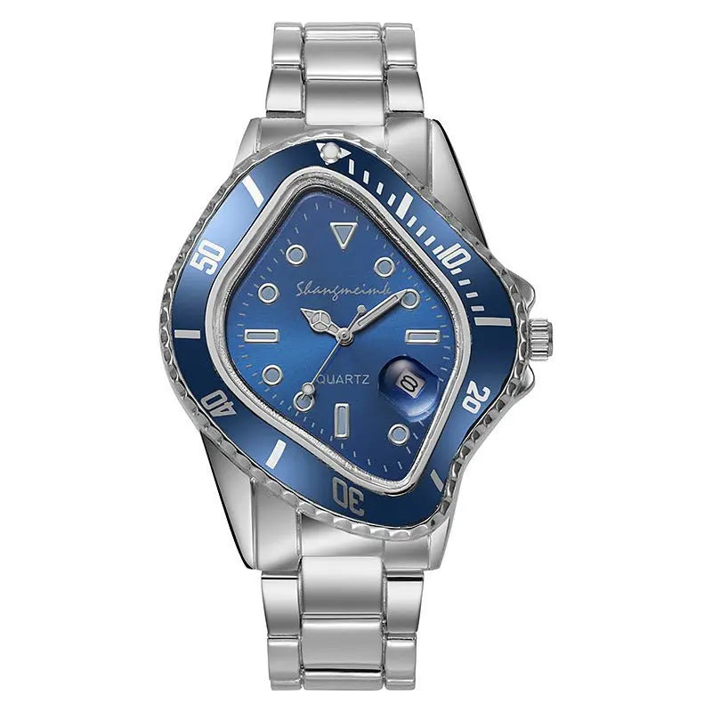 Twisted Submariner Set Alloy Steel Band Waterproof Casual Watch - Blade & Thread