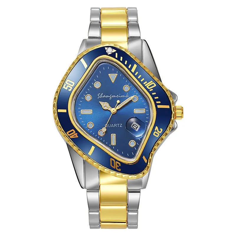 Twisted Submariner Set Alloy Steel Band Waterproof Casual Watch - Blade & Thread