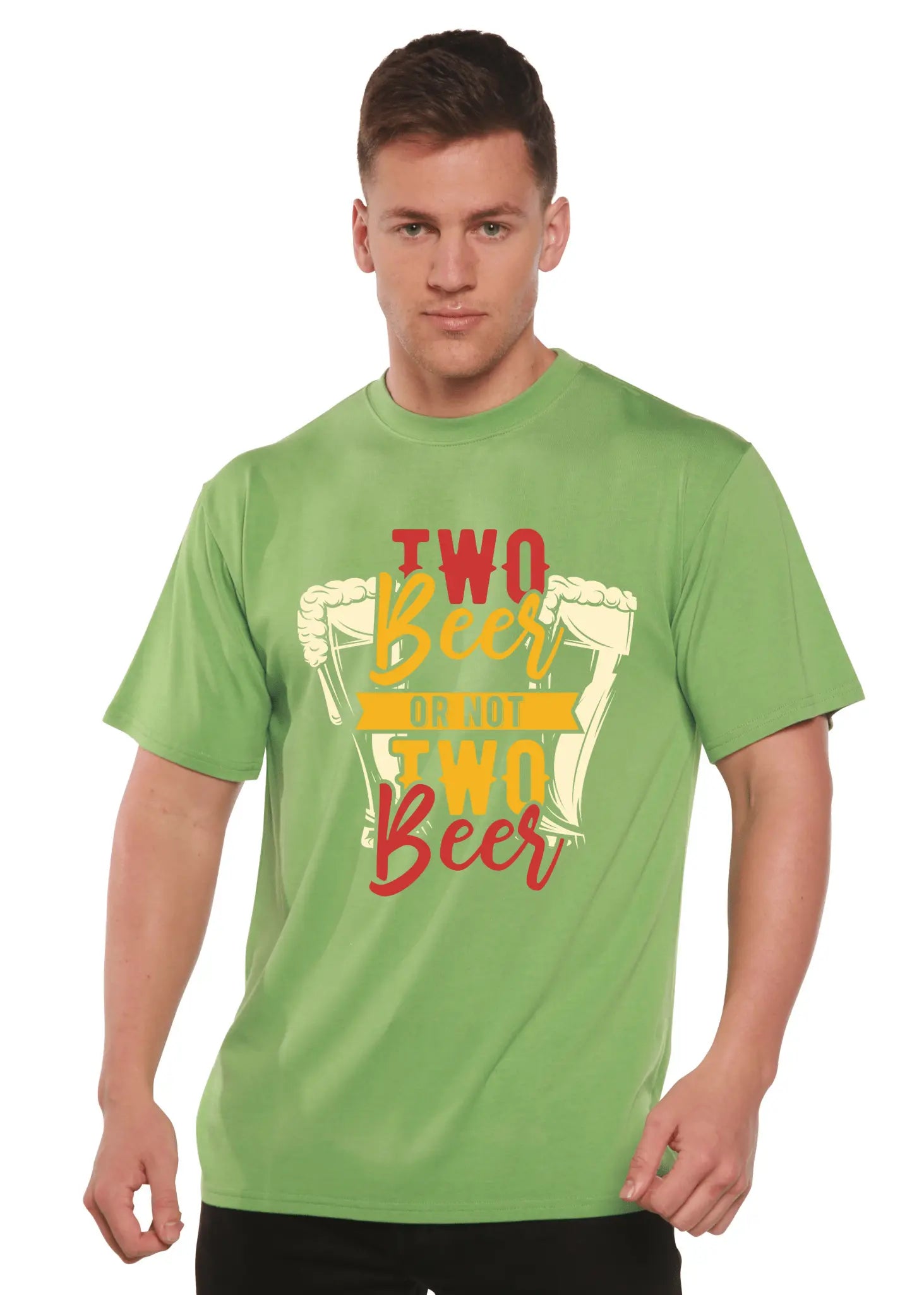 Two Beer Men's Bamboo Viscose/Organic Cotton Short Sleeve Graphic T-Shirt - Blade & Thread